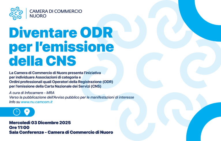 Visualizza il contenuto: Identità digitale: al via la rete ODR della Camera di Commercio di Nuoro - 03/12 ore 11:00