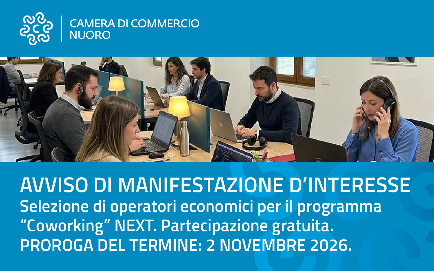 Visualizza il contenuto: NEXT Spazio Impresa: prorogata al 2 novembre 2026 la scadenza per il programma di coworking