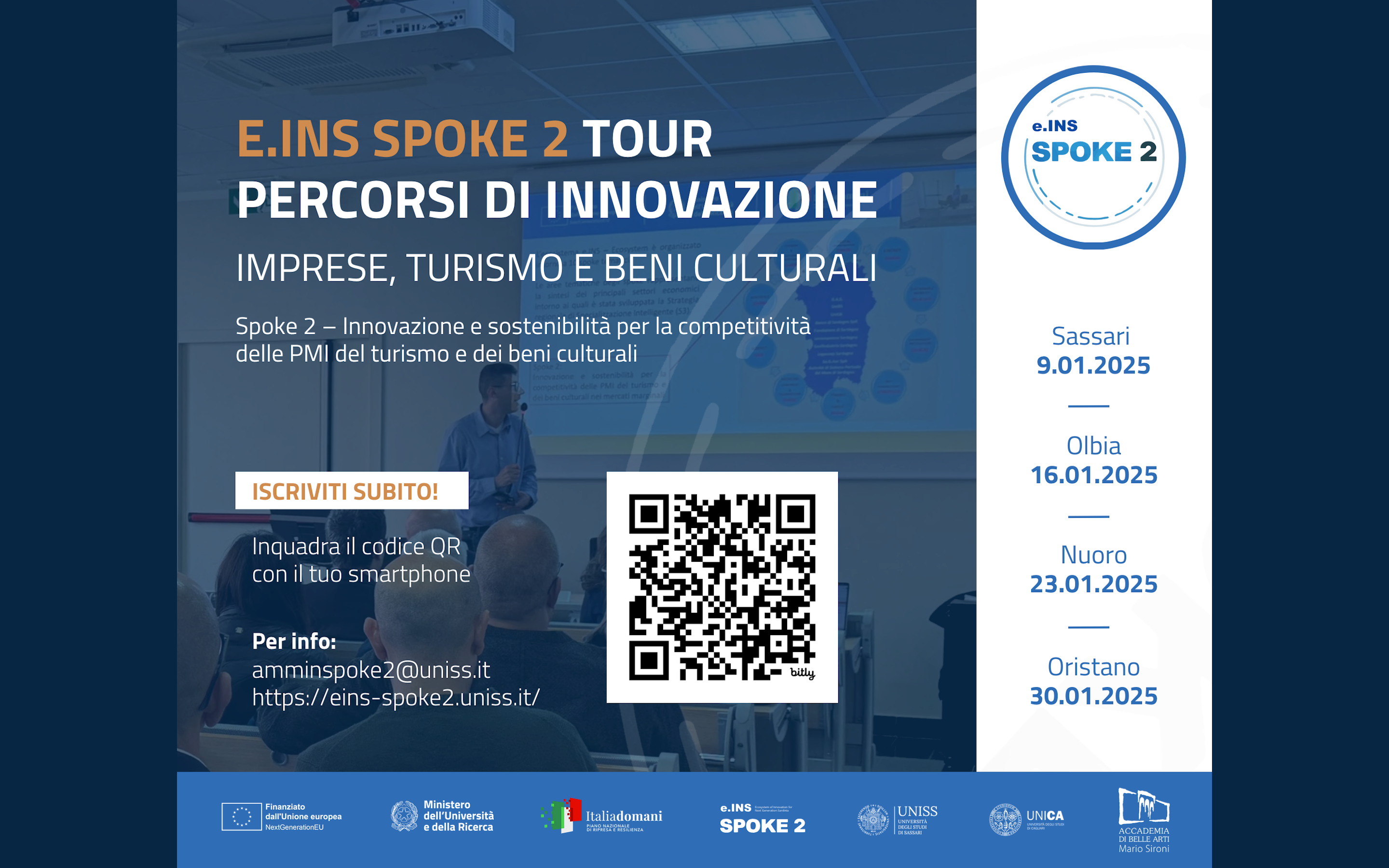 Visualizza il contenuto: A gennaio 2025 in programma "e.INS Spoke 2 TOUR: Percorsi di innovazione"