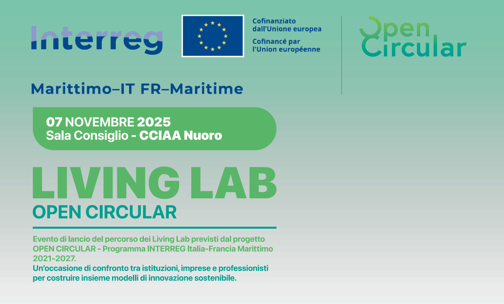 Visualizza il contenuto: A Nuoro il lancio dei Living Lab di Open Circular – un progetto per accompagnare le imprese verso l’economia circolare | 07/11/25 ore 10:15