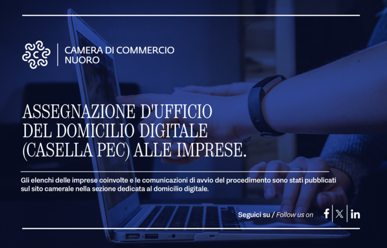 Visualizza il contenuto: Avvio del procedimento di assegnazione d'ufficio del domicilio digitale (casella pec) alle imprese