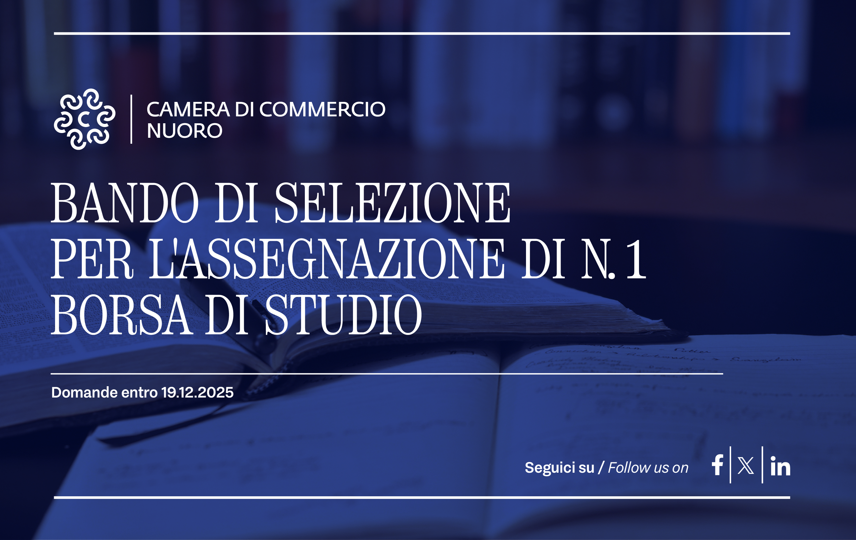 Visualizza il contenuto: Bando di selezione per l'assegnazione di n. 1 borsa di studio | Domande entro 19/12/25