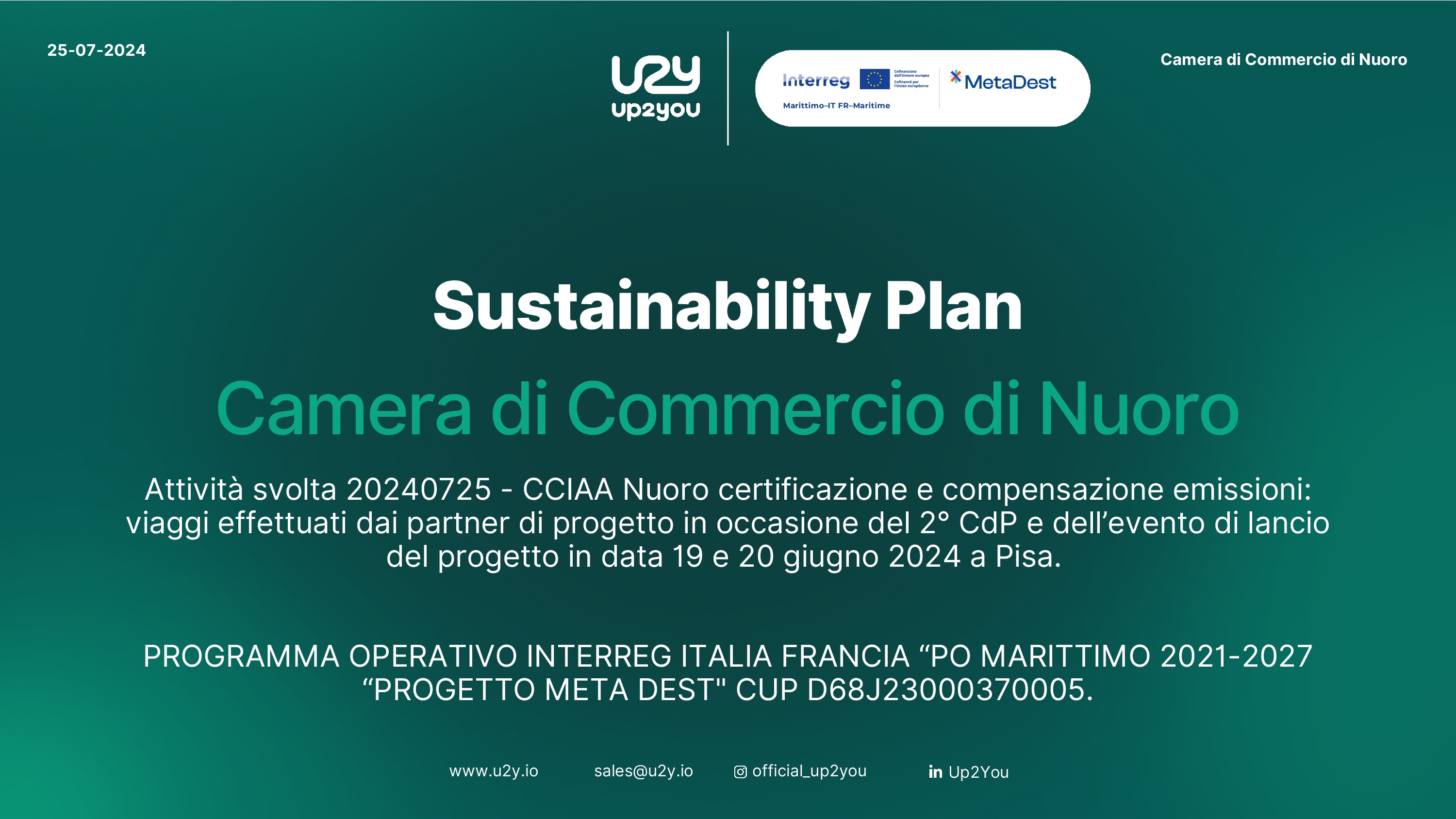 Visualizza il contenuto: META - DEST | La destinazione Multi-Piattaforma per l'innovazione del turismo: iniziativa per compensare le emissioni di CO2