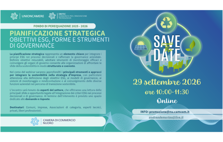 Visualizza il contenuto: Pianificazione strategica e obiettivi ESG: webinar online il 29 settembre