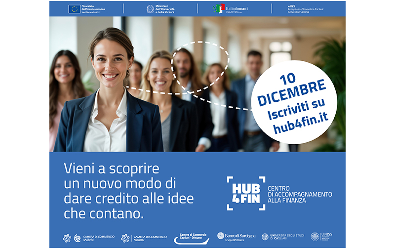 Visualizza il contenuto: L’evento conclusivo del Progetto Hub4Fin: Sassari 10/12 ore 9:30