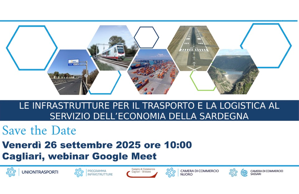 Webinar conclusivo "Le infrastrutture per il trasporto e la logistica a servizio dell'economia della Sardegna" | 26.09 ore 10.00